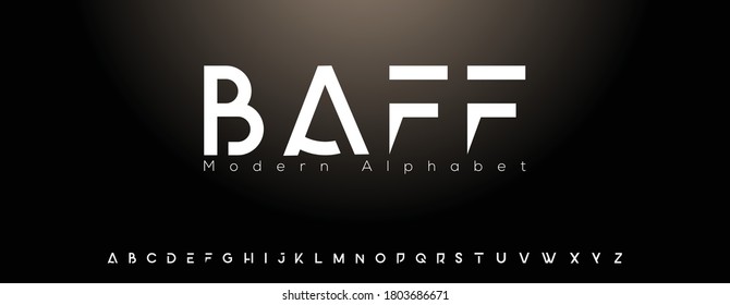 Abstract digital modern alphabet font.Minimal slim typography monogram font style. Vector illustration and tech font.