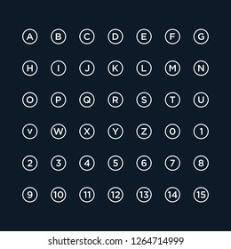 Abstract digital modern alphabet fonts. Typography technology electronic dance music future creative font. vector illustraion