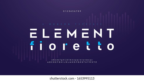 Abstract digital modern alphabet fonts. Technology typography minimal, fashion, sport, urban, future creative font and number. vector illustration