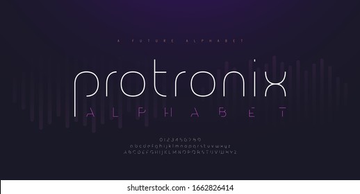 Abstract digital modern alphabet fonts. Typography technology electronic future creative font and number. vector illustration