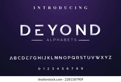 Abstract digital modern alphabet fonts. Typography technology electronic dance music future creative font. vector illustration