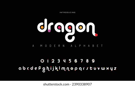 Abstract digital modern alphabet fonts. Typography technology electronic dance music future creative font. vector illustration