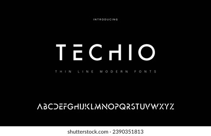 Abstract digital modern alphabet fonts. Typography technology electronic dance music future creative font. vector illustration