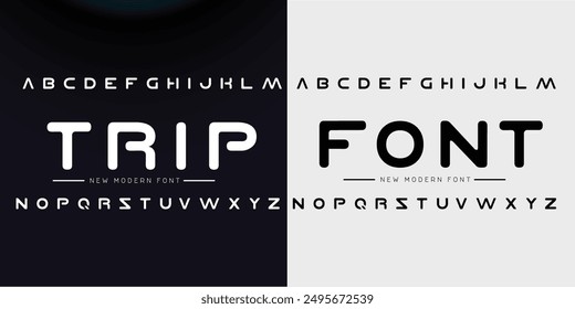 Abstract digital modern alphabet fonts. Typography technology electronic dance music future creative font. vector illustration