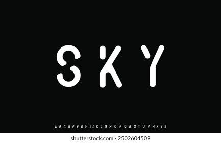 Abstract digital modern alphabet fonts. Typography technology electronic dance music future creative font. vector illustration