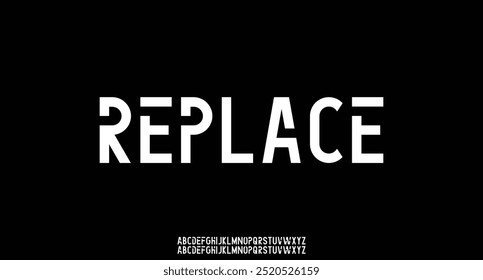 Abstract digital modern alphabet fonts. Typography technology electronic dance music future creative font. vector illustraion