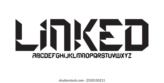 Abstract digital modern alphabet fonts. Typography technology electronic dance music future creative font. vector illustraion
