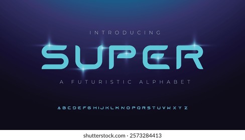 Abstract digital modern alphabet fonts. Typography technology electronic dance music future creative font. vector illustration