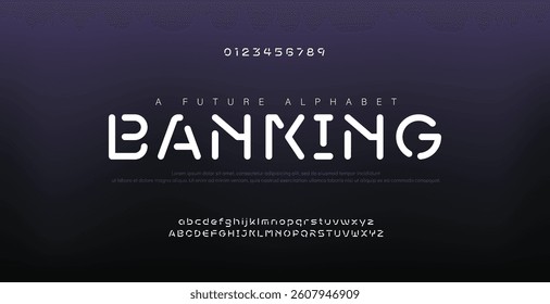 Abstract digital modern alphabet fonts. Typography technology electronic dance music future creative font. vector illustraion