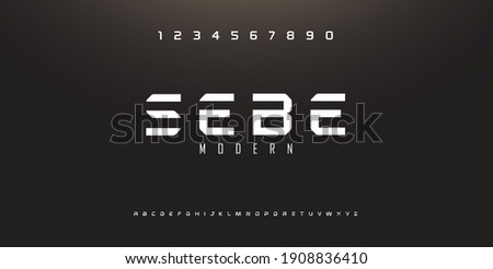 Abstract digital modern alphabet fonts. Typography technology electronic dance music future creative font. vector illustraion