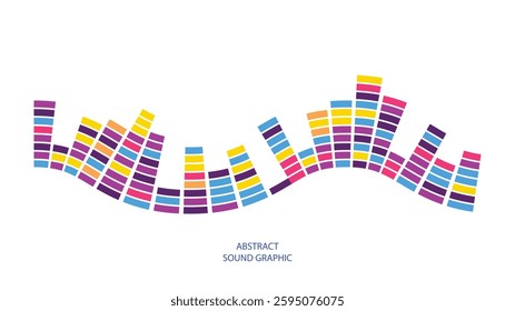 Abstract Digital Music Equalizer. Digital music equalizer frequency symbols Vector. Design element for concept of music, party, technology, modern.