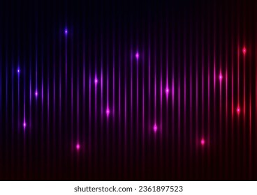 Abstract digital neon light line laser purple dark presentation background. vector illustration.