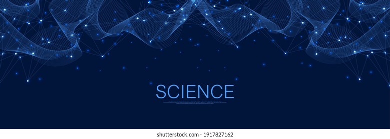 Resumen de conexiones de red digital fondo azul. Concepto de inteligencia artificial y tecnología de ingeniería. Red global Big Data, plexus Lines, matriz mínima. Ilustración del vector
