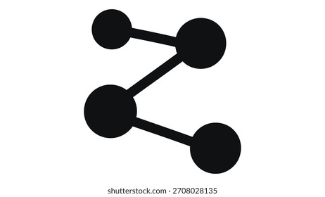 Abstract digital network icon illustrating essential data connection and conceptual linkage with interconnected nodes.
