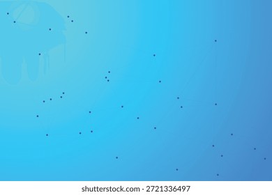 Abstract digital network on blue gradient