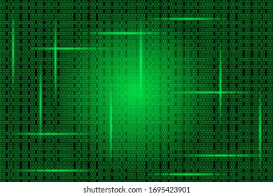 abstract digital numbers Hi-tech technological dark green background. Vector illustration eps 10.