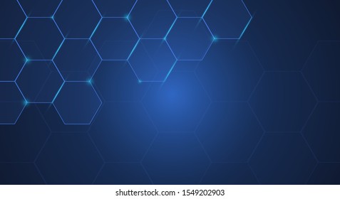 Abstract digital on blue background. Wire frame 3D mesh network line, design sphere, dot and structure. Vector illustration eps 10.