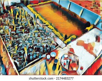 la composición digital abstracta de pintura vector eps10
