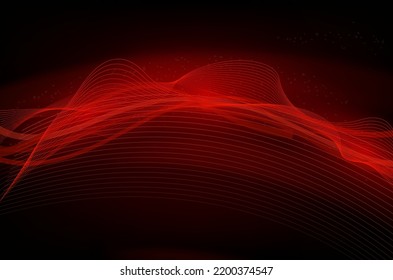 Abstract digital particle technology background design for advertising beautiful red light effect