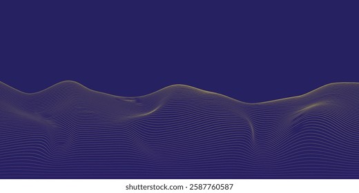 Abstract digital particle wave. Futuristic dotted wave. Technology background vector. Vector illustration. 3d rendering. modern EPS10
