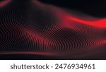 Abstract digital particle wave. Technology background. Futuristic dot wave. Network connection structure. Presentation design background. Technology or science banner. 3d vector illustration
