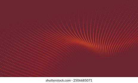 Abstract digital particle wave. Technology background. Futuristic dot wave. Network connection structure. Presentation design background. Technology or science banner. Vector illustration.
