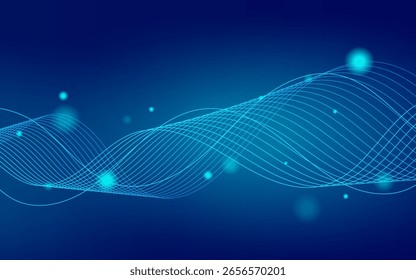 abstract digital particle wave.Technological bakground.colorful.modern background.vector