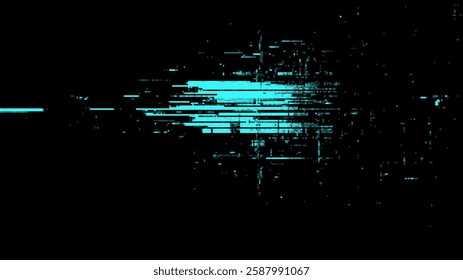Abstract digital particles and lines. glitch effect background. abstract digital noise pattern. a cyber technology abstract background. pixel art. vector minimalistic design.