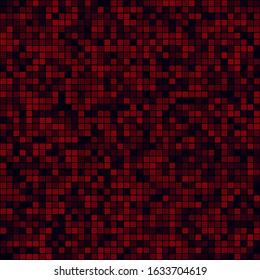 Abstract digital pattern. Filled pattern of multiple squares. Red colored seamless background. Charming vector illustration.