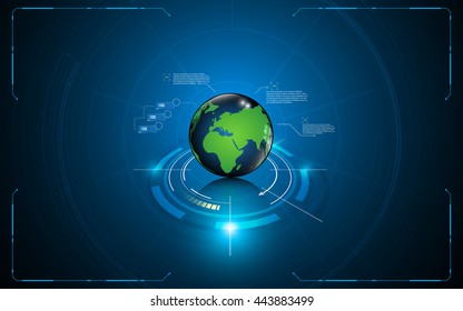 abstract digital pattern globalization power innovation concept background