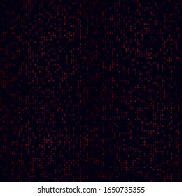 Abstract digital pattern. Red sparse binary seamless pattern. Creative background. Creative vector illustration.