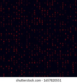 Abstract digital pattern. Red sparse hexagonal seamless pattern. Amazing background. Amazing vector illustration.