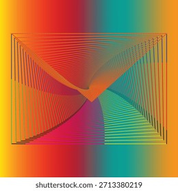 Abstract Digital Rainbow Grid , art and design