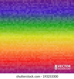 Abstract digital rainbow pixels seamless pattern background. RGB EPS 10 vector illustration