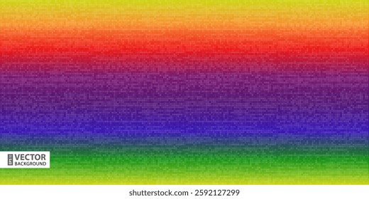 Abstract digital rainbow pixels seamless pattern background. RGB EPS 10 vector illustration