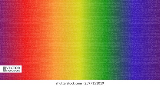 Abstract digital rainbow pixels seamless pattern background. RGB EPS 10 vector illustration