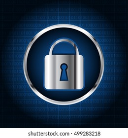 Abstract digital security lock background