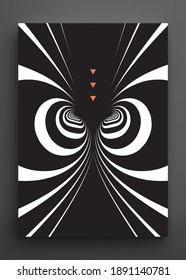 Abstract digital signal form. Reflection of sound waves. Striped background with ripple effect. Vector illustration for cover, poster, flyer or banner.