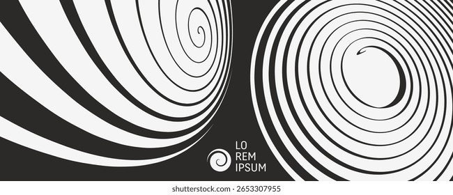 Abstrakte digitale Signalform. Reflexion von Schallwellen. Gestreifter Hintergrund mit Ripple-Effekt. Vektorgrafik für Cover, Poster, Flyer oder Banner.