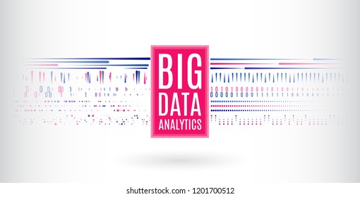 Abstract digital sorting information. Analysis of Information. Data mining visualization. Binary code algorithms. Vector technology background.