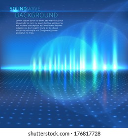 abstract digital sound wave background