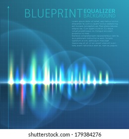 abstract digital sound wave background