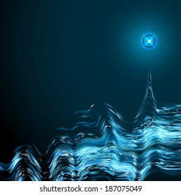 abstract digital sound wave background vector illustration.