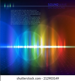 abstract digital sound wave background