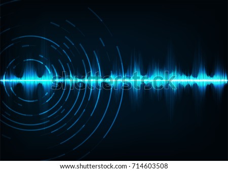Abstract digital sound wave background.
