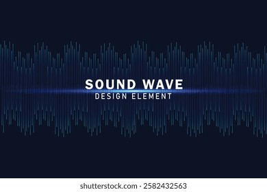 Abstract digital sound wave equalizer particle lines background