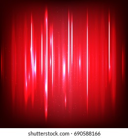 Abstract digital Sound waves with flowing particles. Cyber or technology background. Vector illustration.