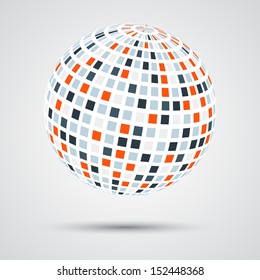 Esfera digital abstracta (concepto de red global)
