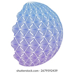 Esfera digital Abstractas con líneas de gradiente. Diseño de globo futurista que simboliza big data, redes neuronales, blockchain, tecnología, innovación y conexión global para proyectos de alta tecnología y presente