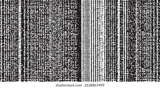 Abstract digital static noise and glitch art with vertical lines, grunge textured lines, and dotted patterns. 